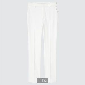 NWT Uniqlo White Smart Ankle Pants (2-Way Stretch)